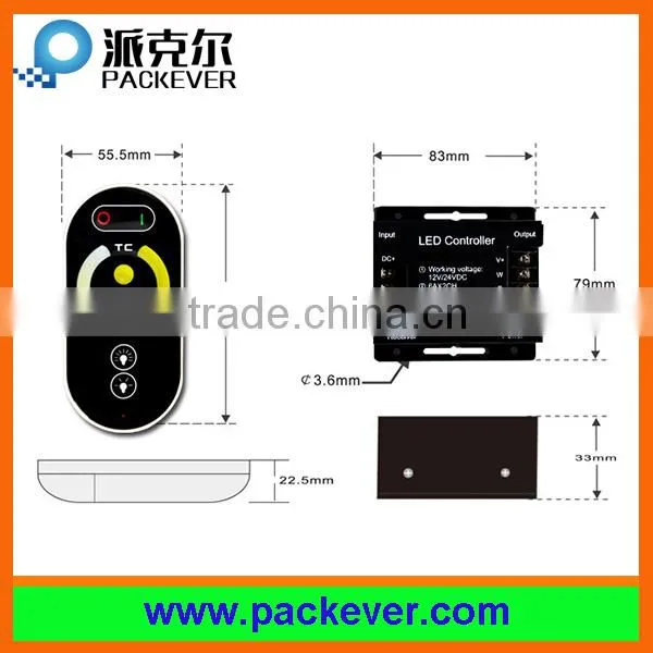6A 2CH color temperature adjustment remote LED touch controller