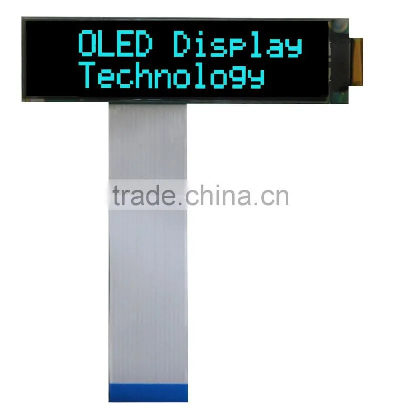 2.26 inch 16x2 character oled display module with 6800/8080/i2c/SPI interface& Blue color for industrial automation