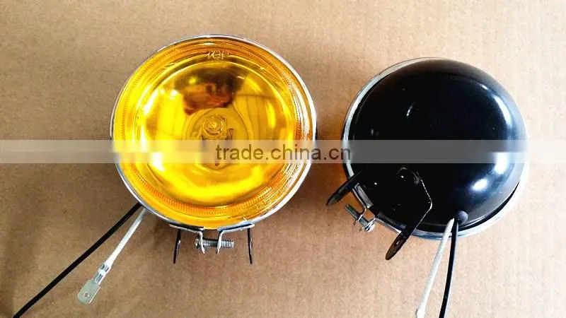 12V 4 inch Voltage chrome black housing trailer tractor front round driving light