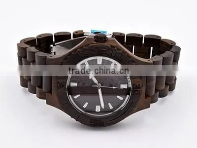 Hot selling japan movement quartz wood watch