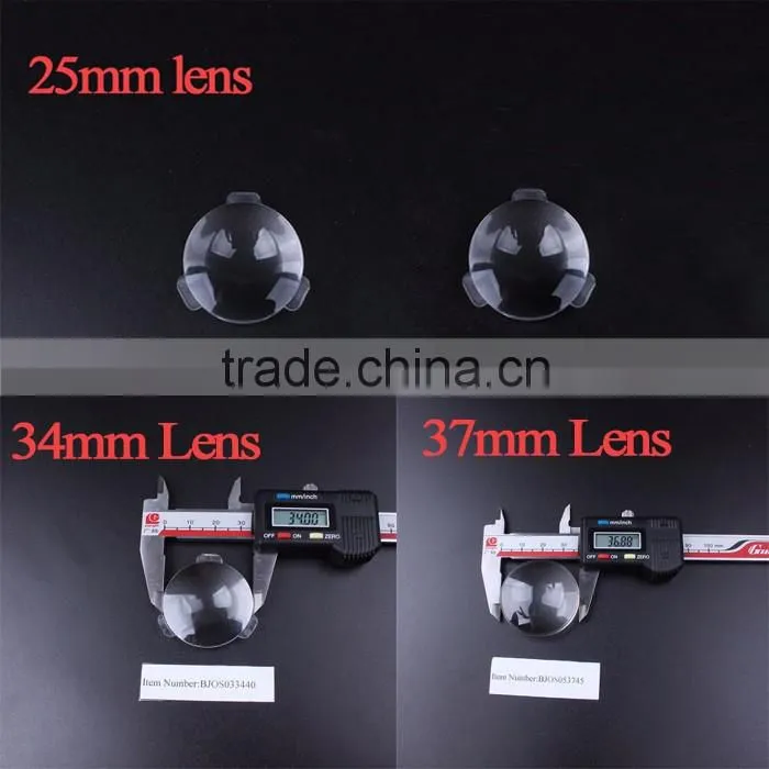 BIJIA Google cardboard lens VR,biconvex lens 25mm diameter 45mm focal length with 3 side flaps wholesale factory