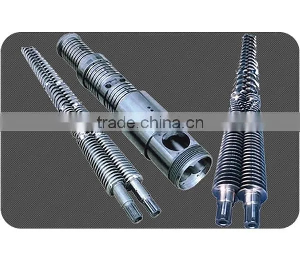 Conical twin screw and barrel for pelletizer/for color master batch production line