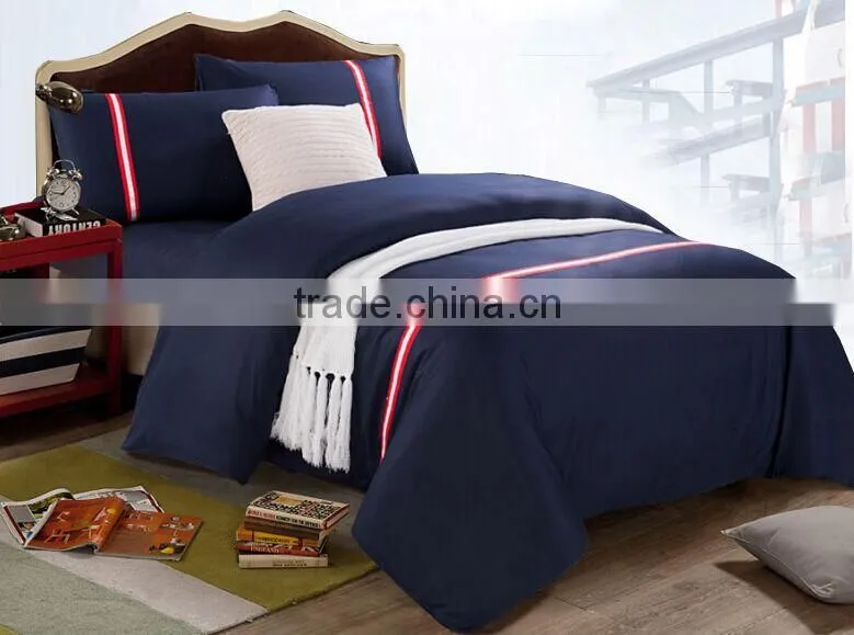 New 4pcs European Five-Star hotel bedding set luxury bedding set Stripes Comforter Set King Size Bed Cover Set/Pillowcase