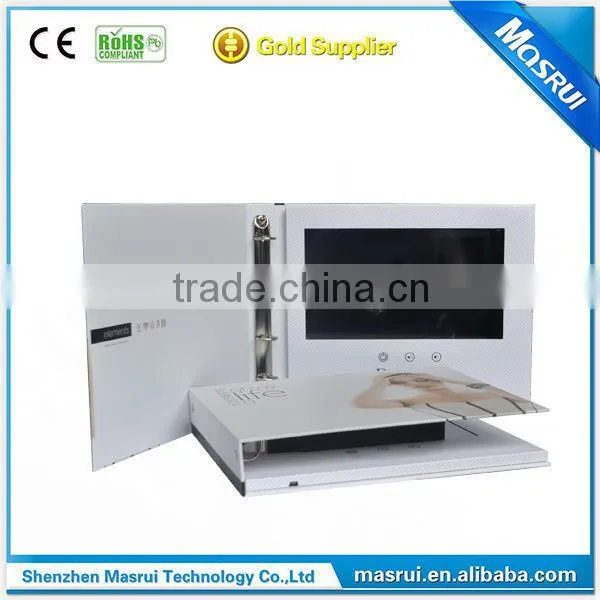 Special Ring Binder Design 10.1 Inch Invitaion LCD Video Card OEM