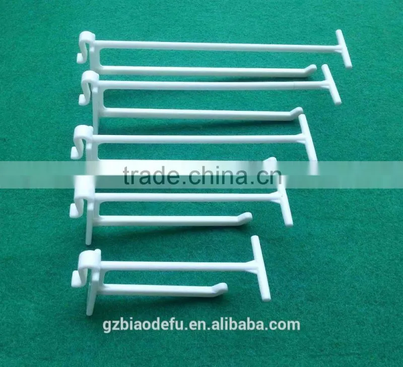 Supermarket Double Wire Plastic Hook With Price Tag