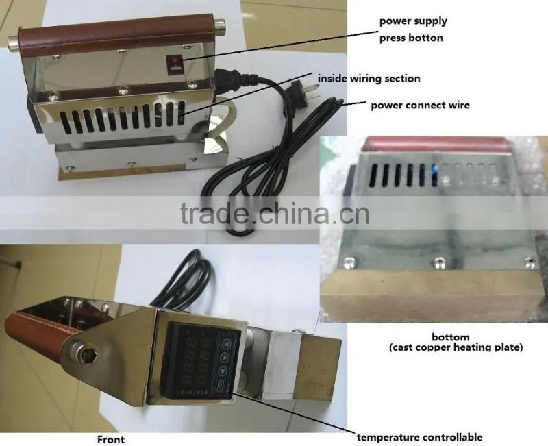 portable copper hot iron, temperature controllable and adjustable