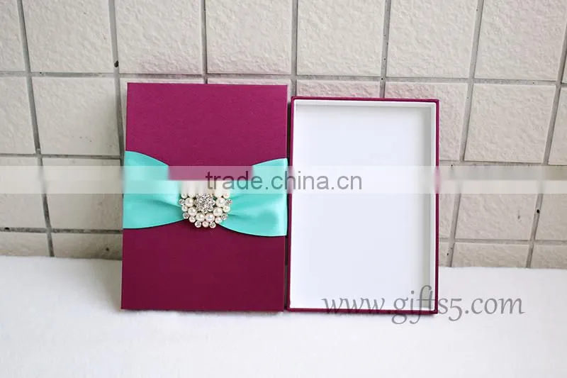 Custom Handmade Luxury Violante wedding invitation boxes
