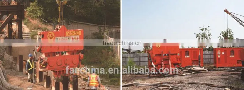FAECHINA High efficiency hydraulic pedrail long screw vibratory hammer pile driver