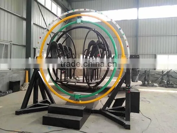 China mini thrilling rides attractive equipment trailer amusement rides human gyroscope for sale