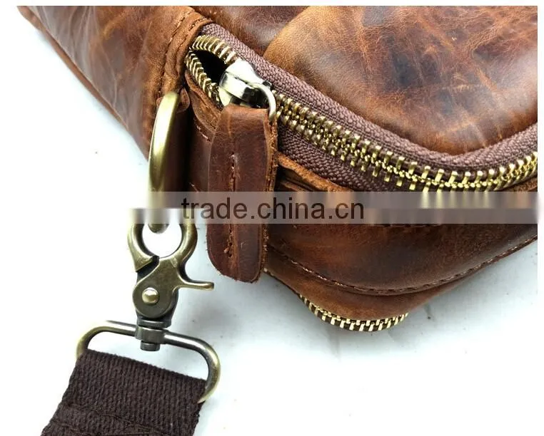 Custom design mens cowhide vintage leather tote bag handbag shoulder bag