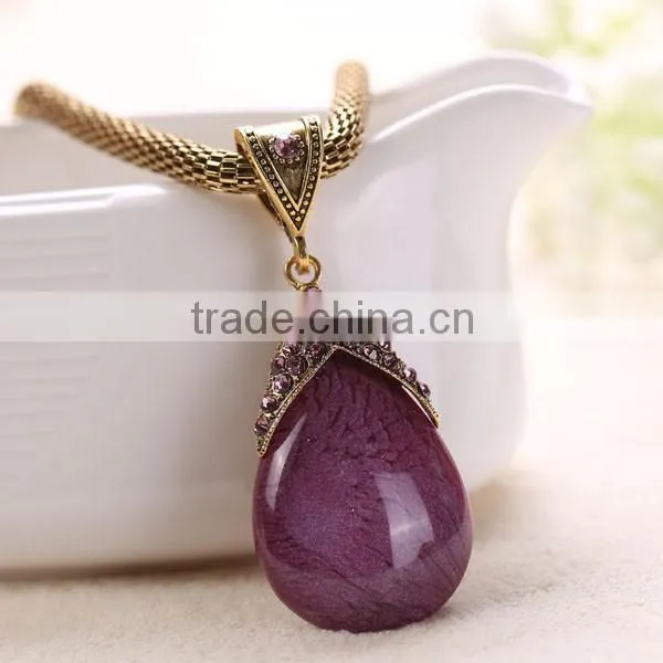European Women Stone Alloy Necklace Wholesale