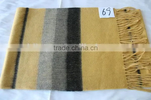 50/50 wool cashmere horizontal striped scarfs
