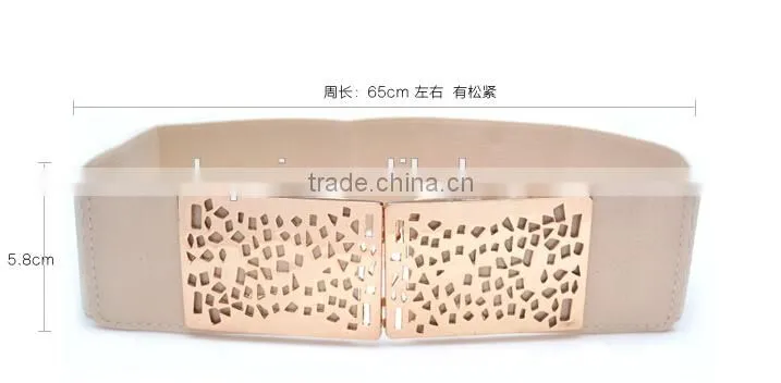 sexy wide waist belt gold metal waist belt for lady