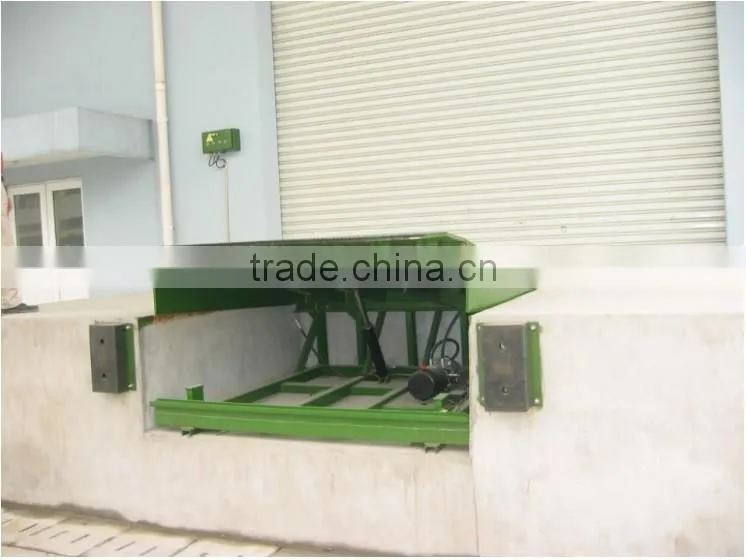 Stationary hydraulic yard ramp