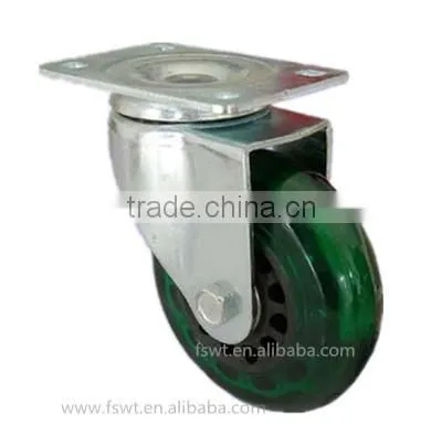 2015 Newest Industrial Trolley PVC Wheel Swivel Plate Casters With Brake