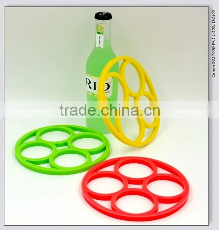 kitchen hot pot heat-resistant silicone mat/silicone trivet pot holder
