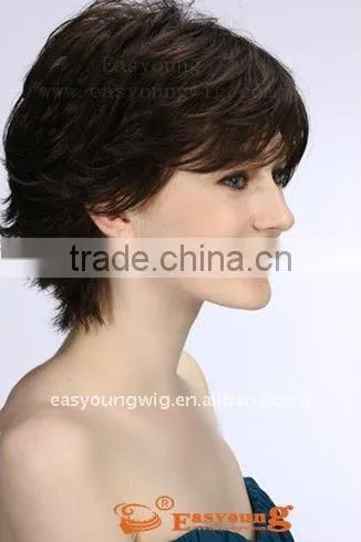 Short synthetic hair wigs for both men and women toupee