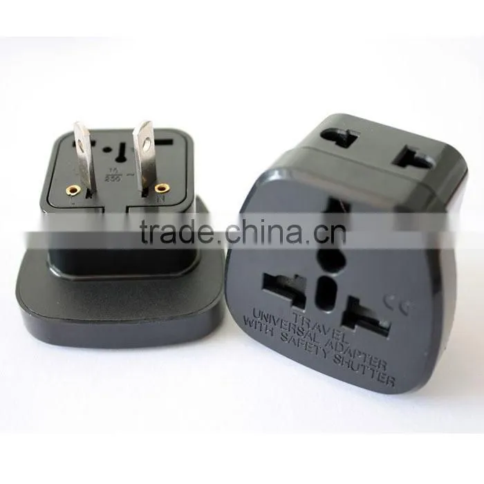 New products 2016 Double adapter Australia China plug universal travel electric adapter with safety shutter