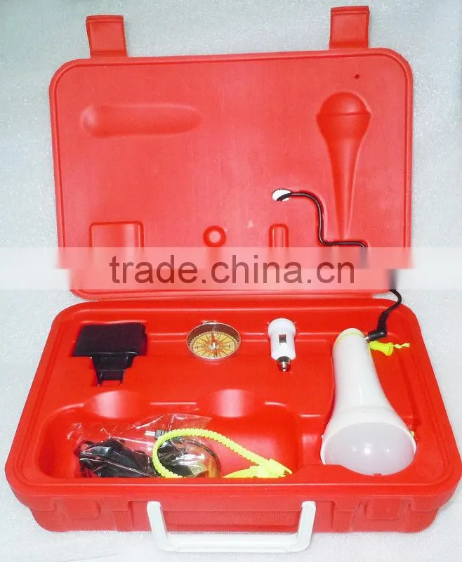 portable solar emergency lighting kits with compass solar light