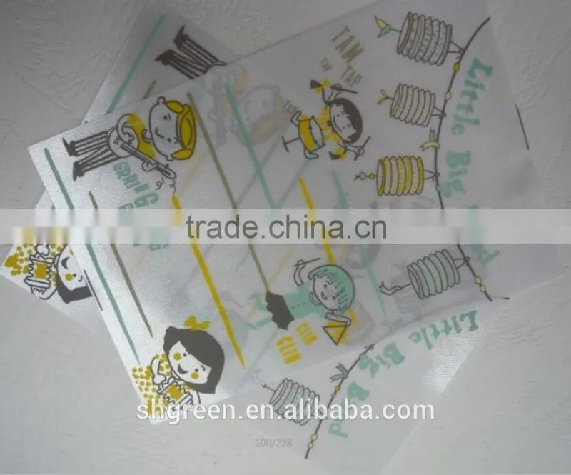 Japanese garment folded printing label