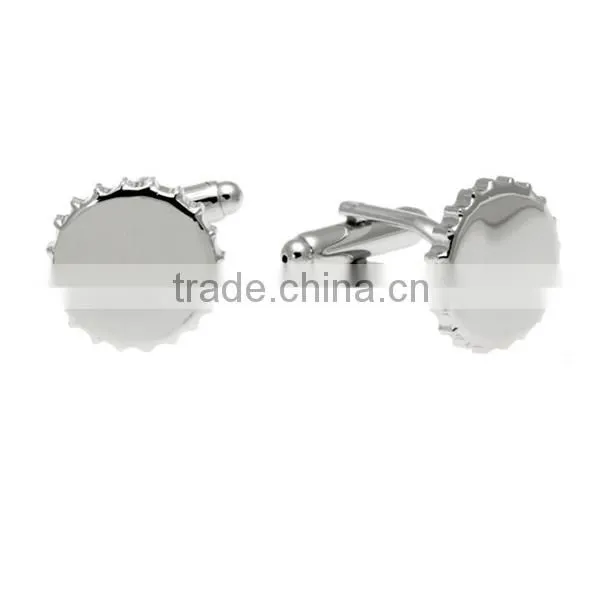 new design fashion stainless steel 16mm bottle cap cuff links