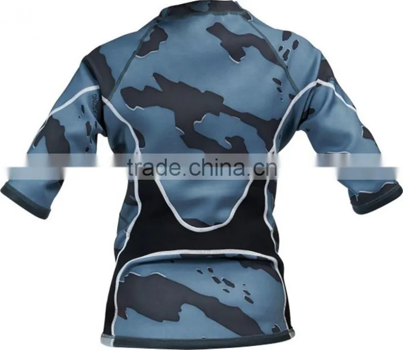 Plus size rash guard swim suit camouflge rash guard W-16