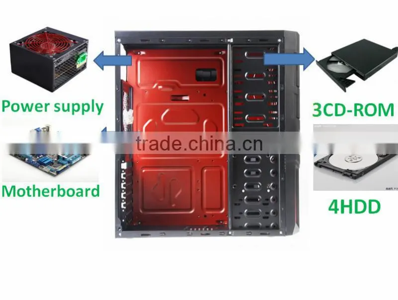 stylish luxury version transparent side panel ATX computer case