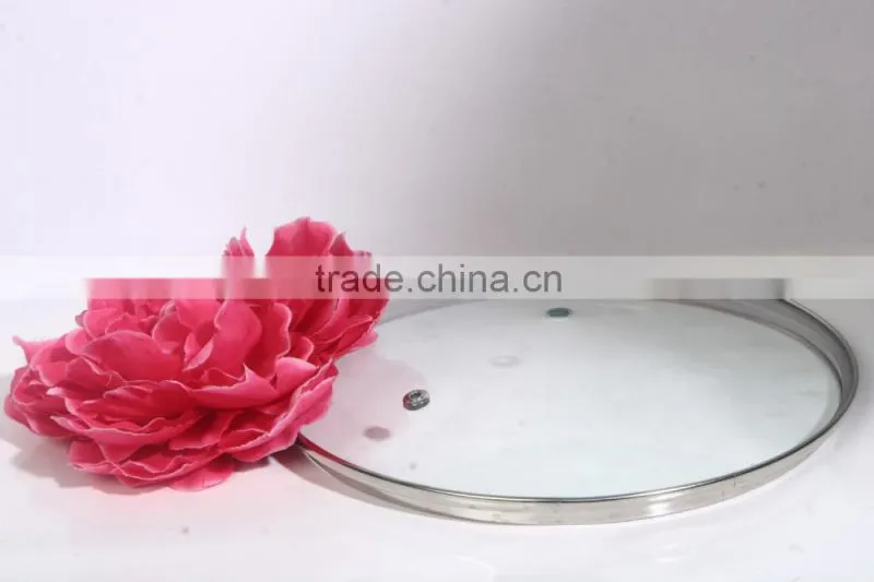 C type glass lid with stainless steel pan