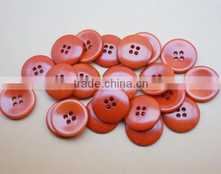 4 Holes Fancy Red Natural Corozo Nut Buttons for Lady's Clothing