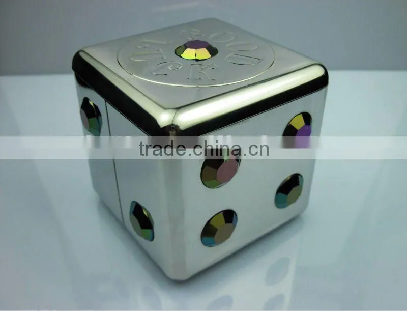 Mini Ashtray Square Pocket Rhinestone Ashtray with Keyring High Quality Ashtray