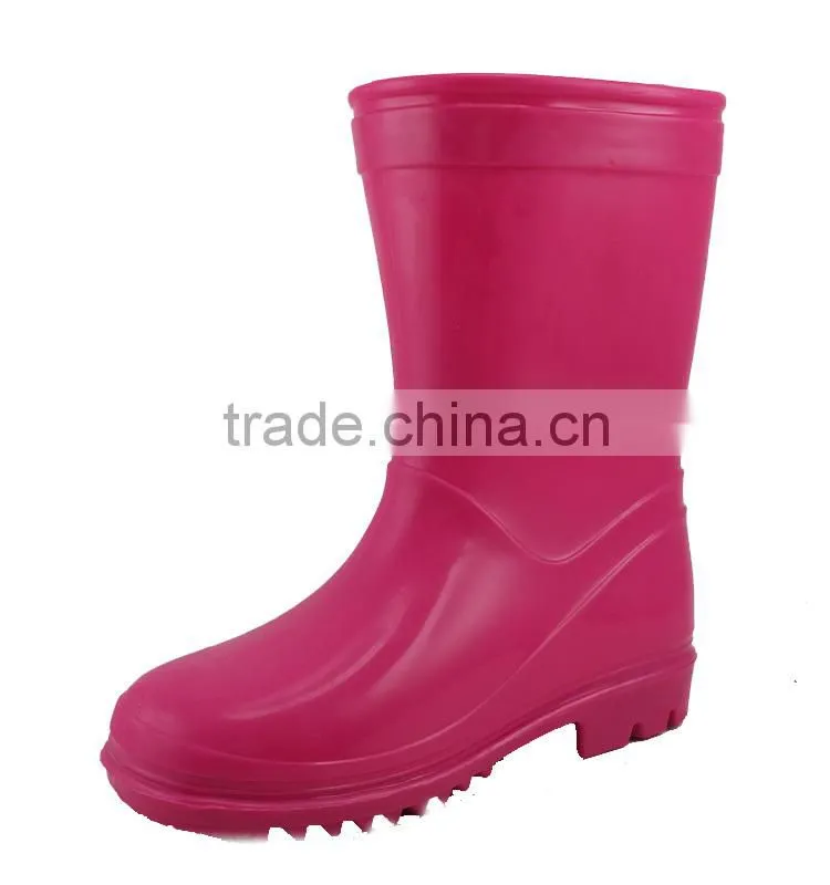 Girl pure color light pvc rain boots cheap PVC rain boots