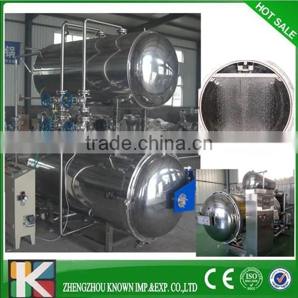 hot sell low price high quality hot water spray Sterilization pot/retort machine for food/retort pouch filling machine