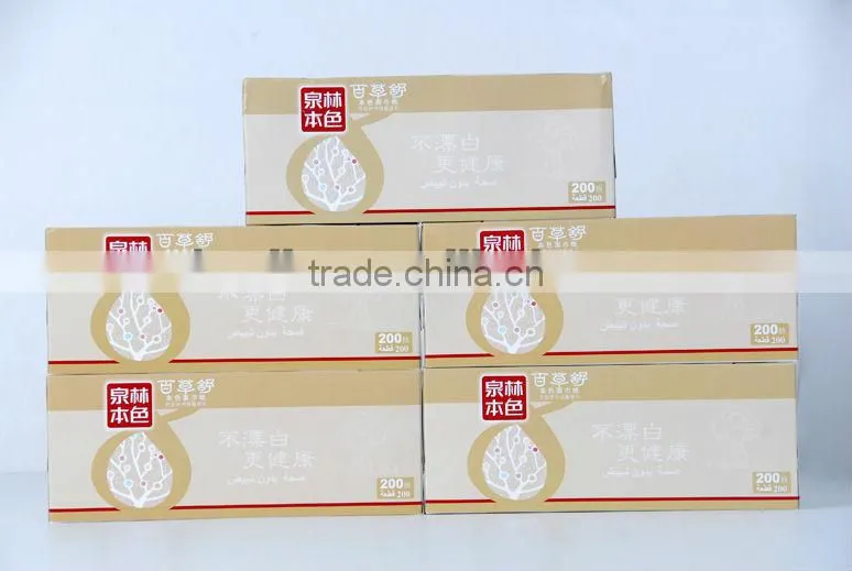 Eco-friendly free dust and scrap facial tissue in box