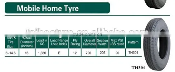 Trailer Tyre Mobile Home Tyre 8-14.5