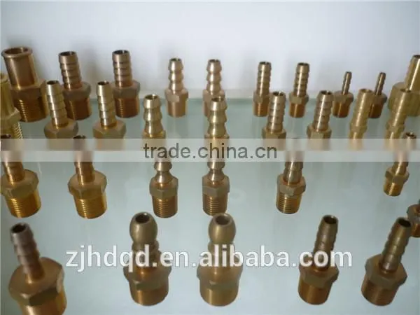 brass threaded connector , brass connector with sleeve for rubber hose male, 1/8"-3/4" ID(mm)6mm 8mm 10mm 12mm