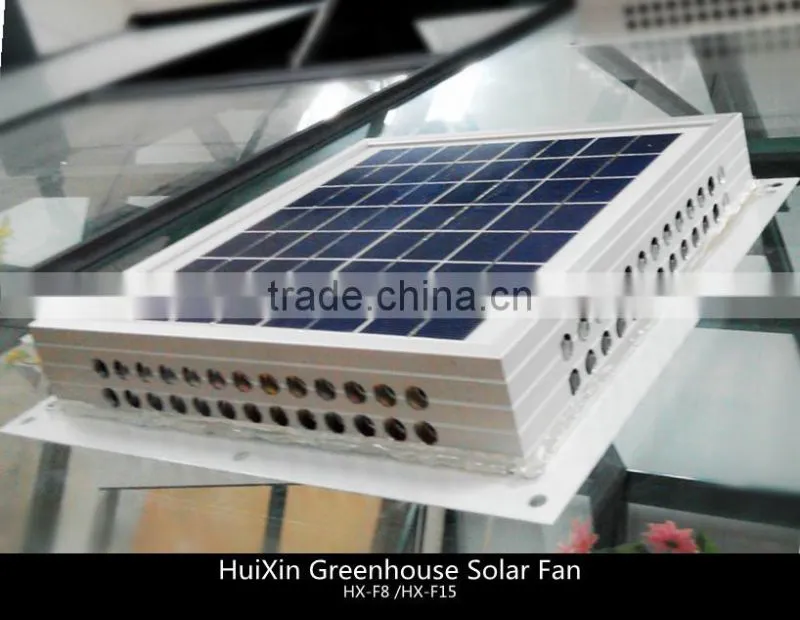 Solar powered mini greenhouse ventilation fan
