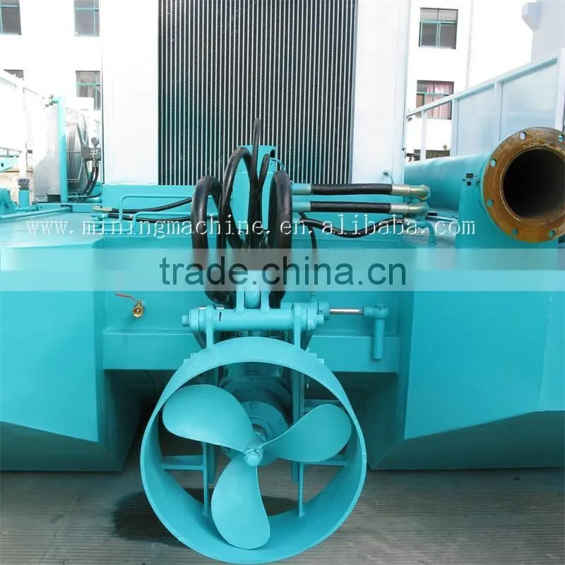 Amphibians excavator type dredging boat