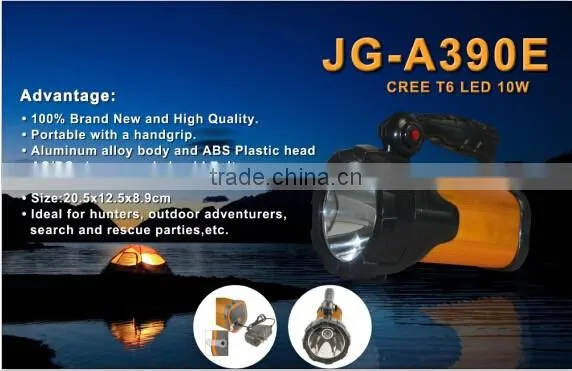 Factory wholesale portable military searchlight 810Lm rechargeable portable searchlight 5JG-A390E