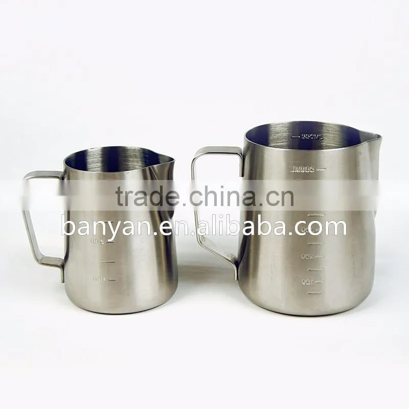 Stainless Steel Milk Cup Milk Frothing Pitcher 12oz Stainless Steel Milk Pot