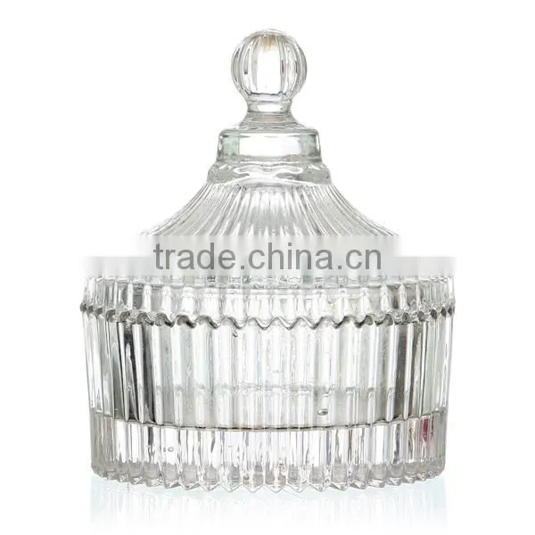wholesale glass trinket jar with lids