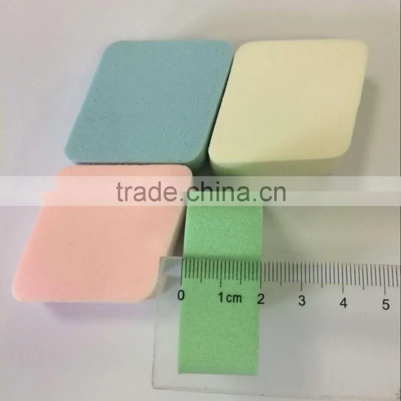 4Pcs colorful suqre shape latex sponge makeup sponge manufacturer