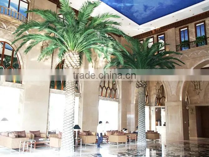 Home garden edging decorative 5ft to 16ft Height outdoor artificial green plastic palm trees EDS06 0836
