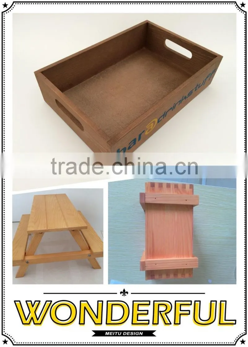 Brand New Double Drawer Blackboard Wooden Pen Holders Desktop Storage Box