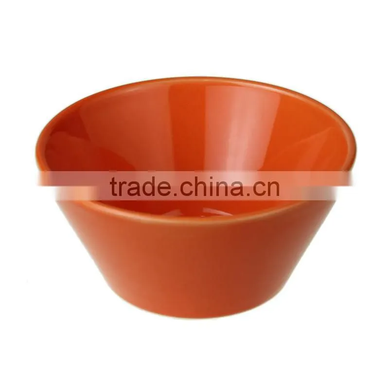 5" ivory color glazed ceramic stoneware bowl
