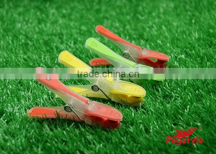 Bi-material tansparent plastic pegs clothes pins