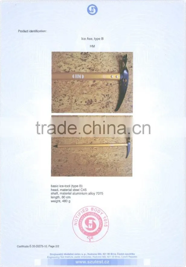 A950 B Rated Classic Curve Pick Shape ICE AXE