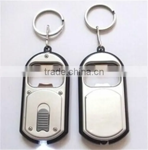 micro LED tool with bottle opener and keychain