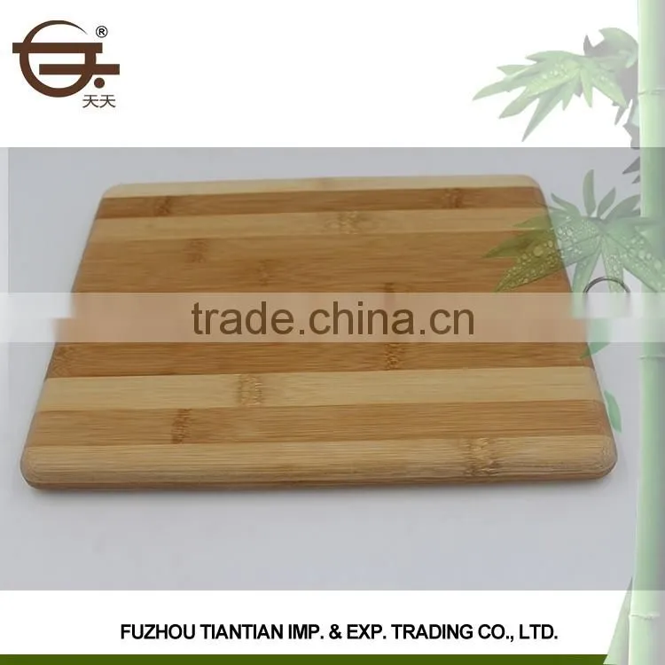 Natural eco-friendly square bamboo/wooden durable cutting board with good quality