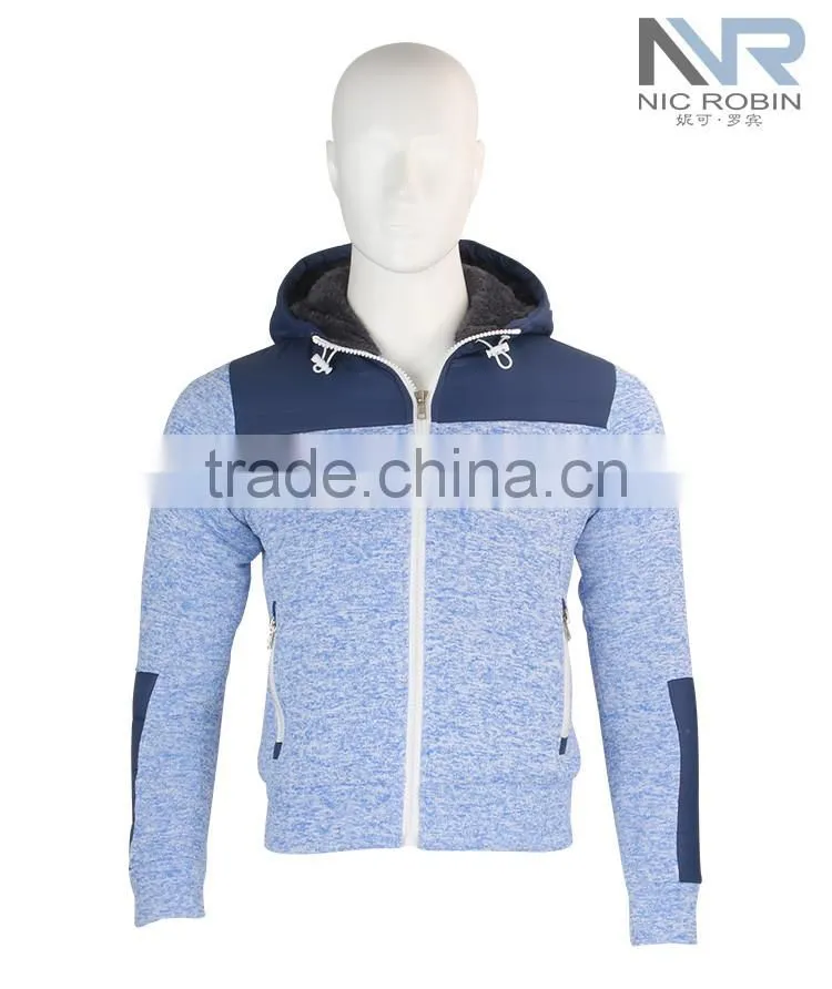 2016 Stylish Zipper Up Hooded Outdoor Jacket Winter For Men