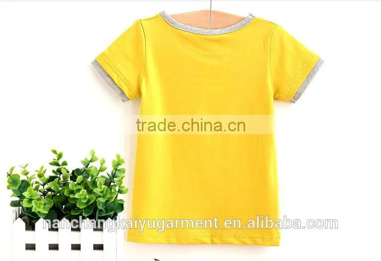 High quality organic cotton t shirt for boy kids t shirt with new design